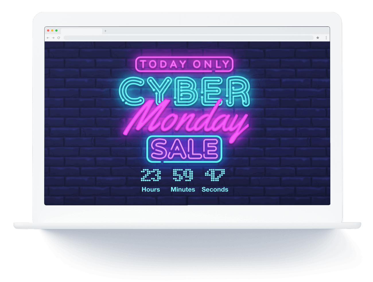 A screenshot of JustUno pop-up promoting a Cyber Monday sale.