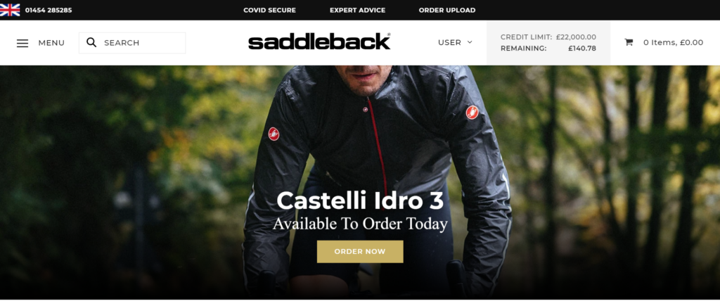 Screenshot of Saddleback homepage