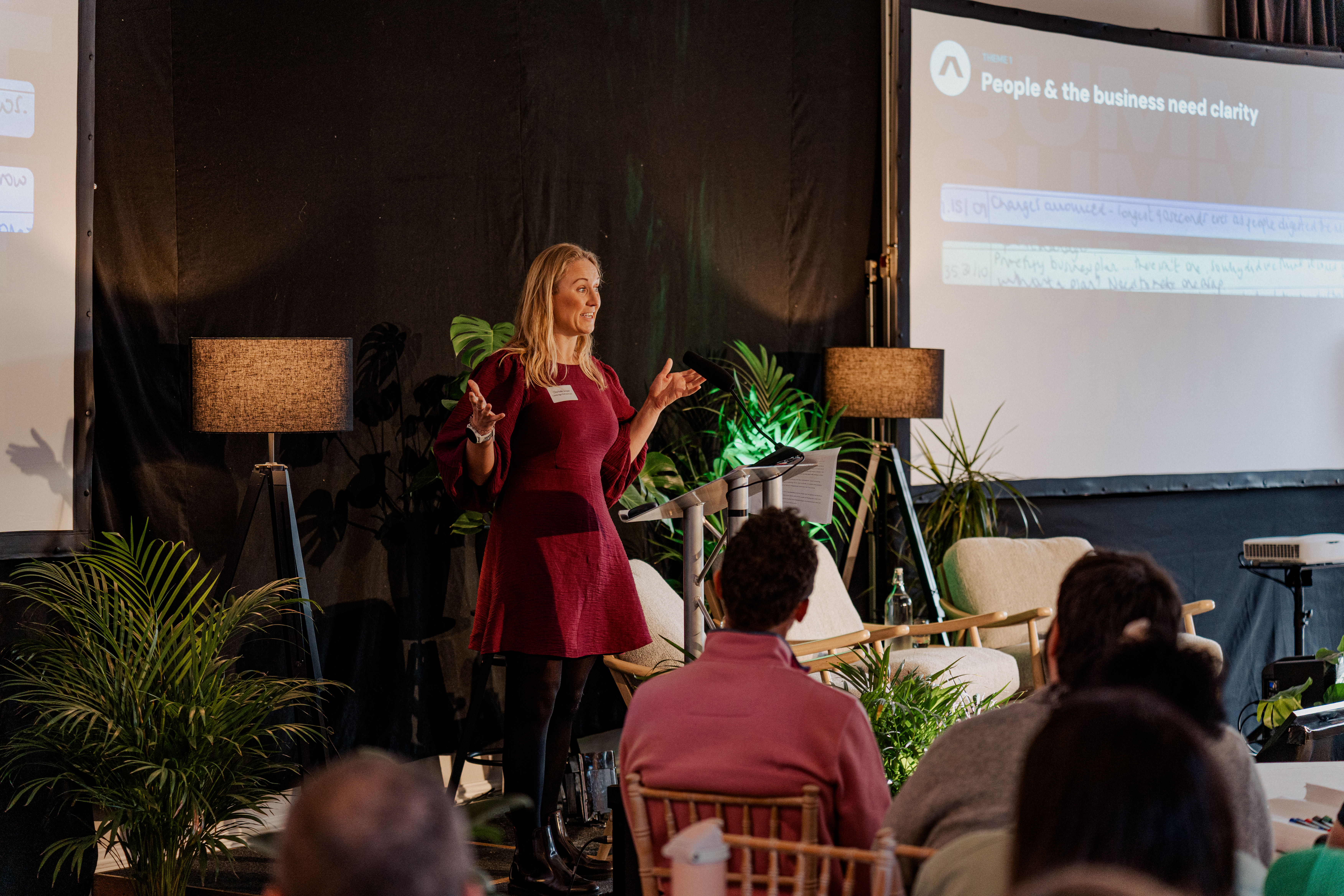 Charlotte Leaper speaking on her first 100 days as a CEO